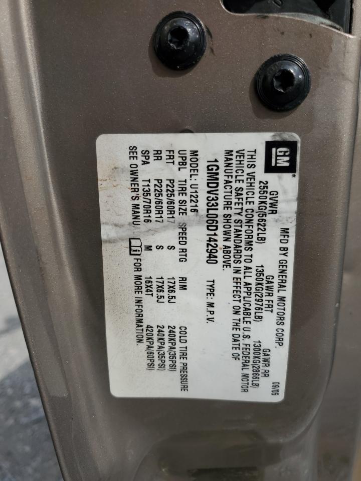 1GMDV33L06D142940 2006 Pontiac Montana Sv6