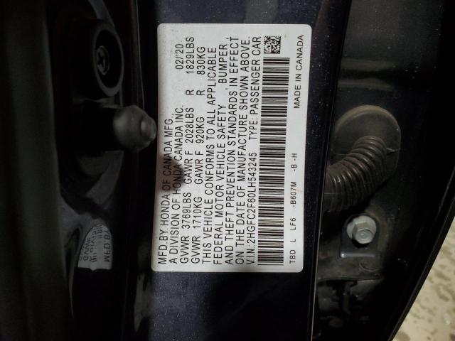 2020 HONDA CIVIC LX - 2HGFC2F60LH543245