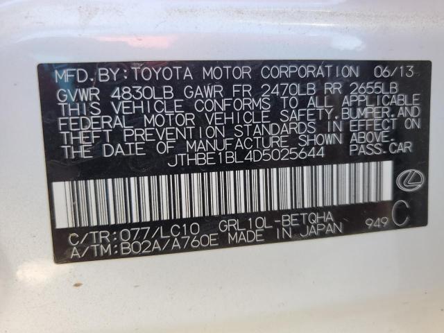 JTHBE1BL4D5025644 2013 Lexus Gs 350