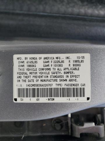 2006 Honda Accord Ex VIN: 1HGCM55836A026707 Lot: 58317204