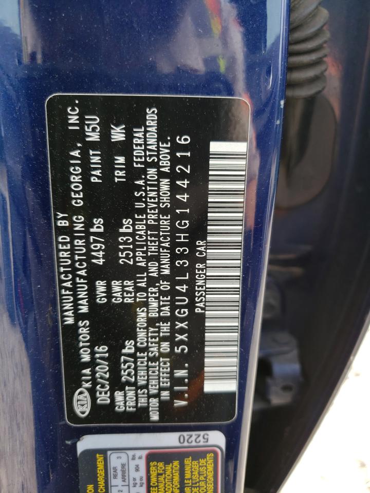 5XXGU4L33HG144216 2017 Kia Optima Ex