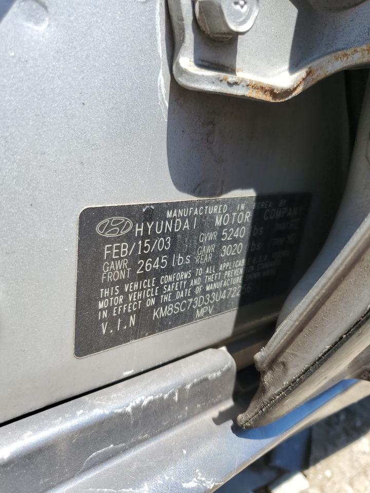 KM8SC73D33U472256 2003 Hyundai Santa Fe Gls