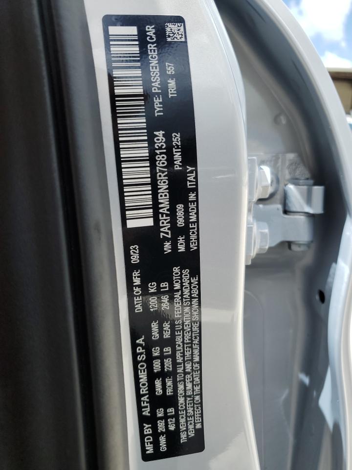 ZARFAMBN6R7681394 2024 Alfa Romeo Giulia Ti
