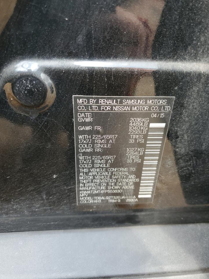 KNMAT2MT4FP553830 2015 Nissan Rogue S