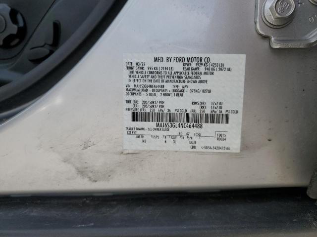 2022 Ford Ecosport Se VIN: MAJ6S3GL4NC464488 Lot: 57295484