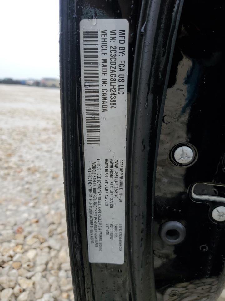 2C3CDZAG8LH243884 2020 Dodge Challenger Sxt