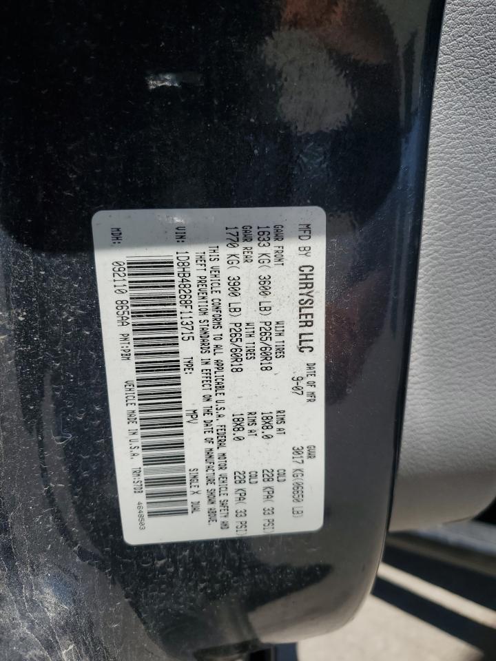 1D8HB48268F113715 2008 Dodge Durango Slt
