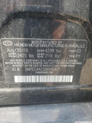 2011 Hyundai Sonata Se VIN: 5NPEC4AC5BH142671 Lot: 59854634