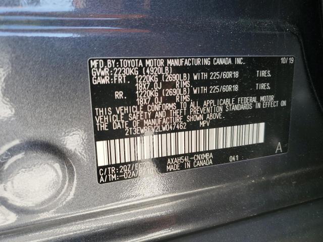 2020 Toyota Rav4 Xse VIN: 2T3EWRFV2LW047462 Lot: 58167314