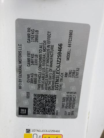 2018 GMC Sierra C1500 VIN: 1GTN1LEC6JZ259466 Lot: 59784964