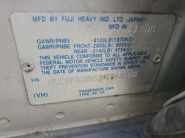 2001 Subaru Forester L VIN: JF1SF63551H758300 Lot: 61094654