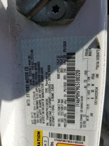 VIN 1FA6P0H79G5100320 2016 Ford Fusion, SE no.12