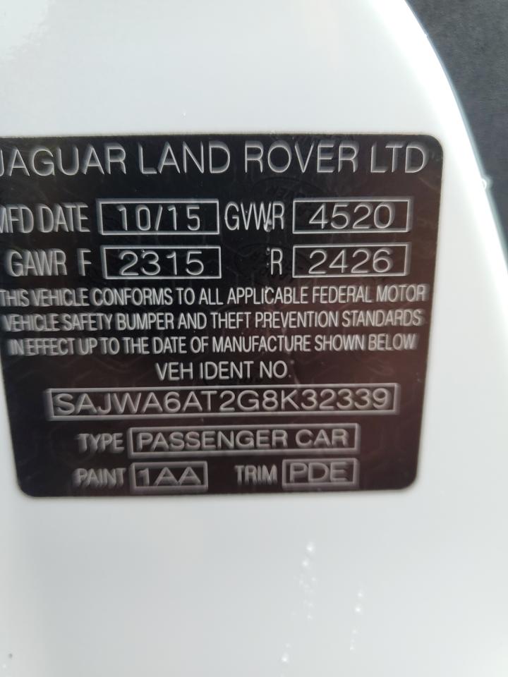 SAJWA6AT2G8K32339 2016 Jaguar F-Type