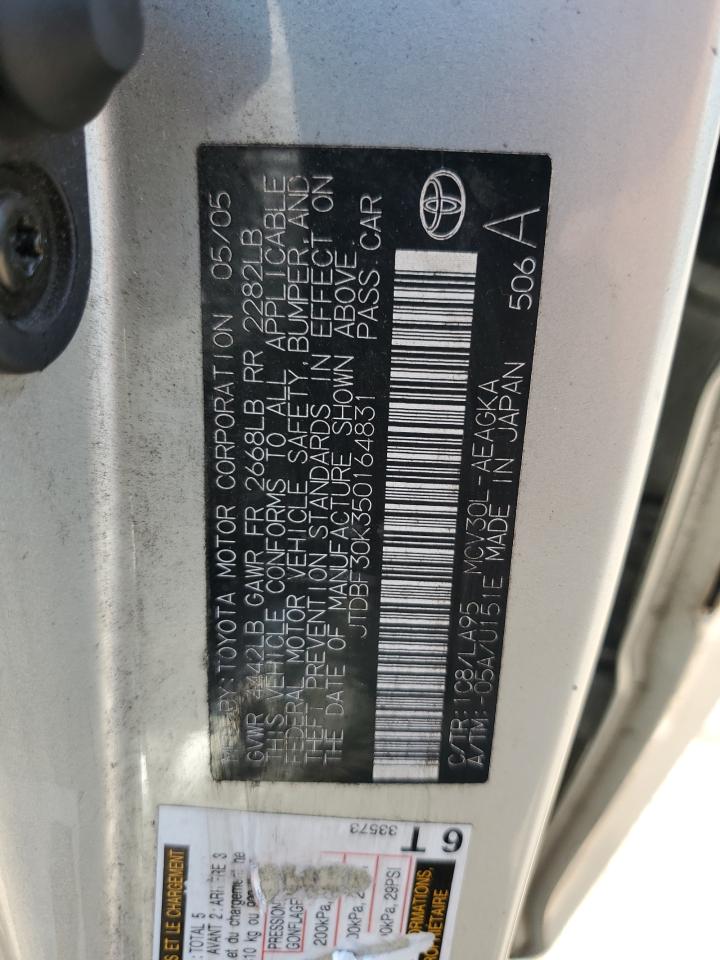 JTDBF30K350164831 2005 Toyota Camry Le