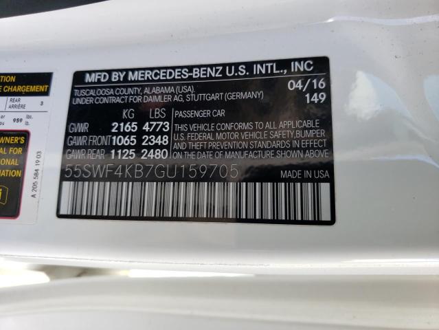 VIN 55SWF4KB7GU159705 2016 Mercedes-Benz C-Class, 3... no.13