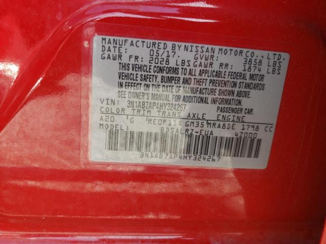 2017 Nissan Sentra S VIN: 3N1AB7AP4HY324267 Lot: 60445204