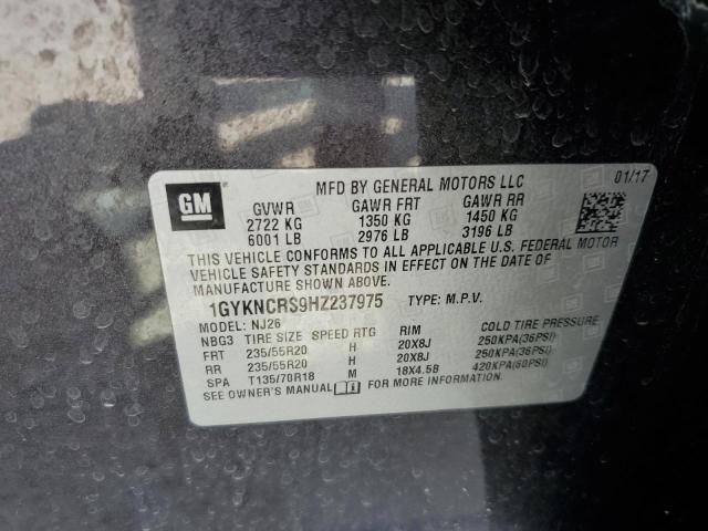 2017 Cadillac Xt5 Premium Luxury VIN: 1GYKNCRS9HZ237975 Lot: 60570794