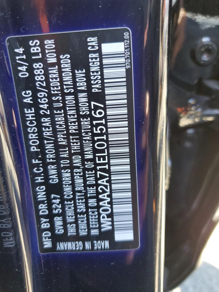 WP0AA2A71EL015167 2014 Porsche Panamera 2