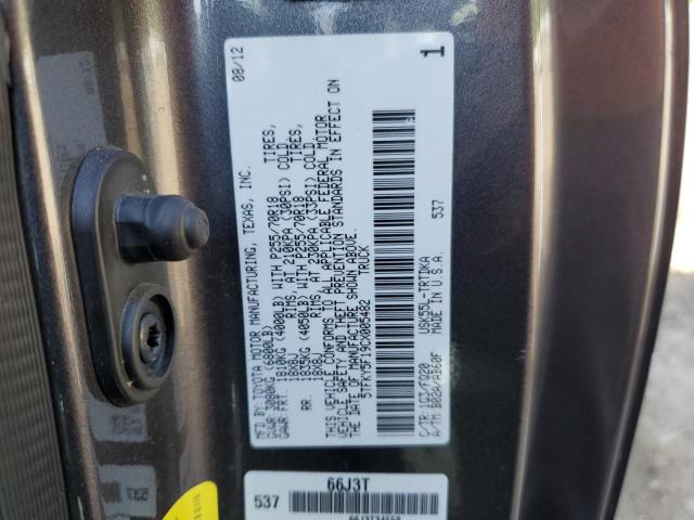 2012 Toyota Tundra VIN: 5TFKY5F19CX005482 Lot: 57864644