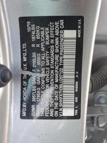 2020 HONDA CIVIC LX - SHHFK7H36LU207122
