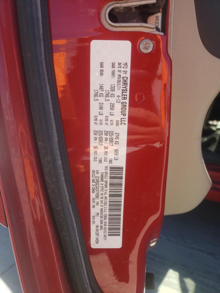 2C4RDGCGXDR749901 2013 Dodge Grand Caravan Sxt