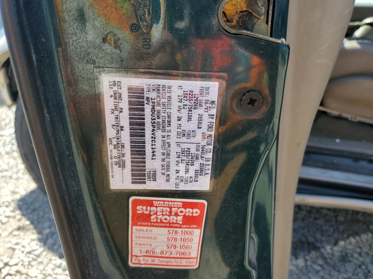 1FMDU35P4VZC11441 1997 Ford Explorer