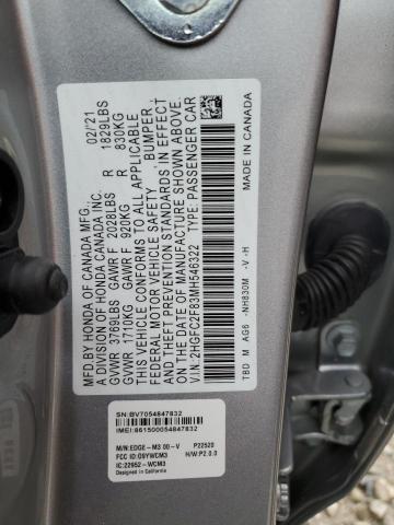 2021 Honda Civic Sport VIN: 2HGFC2F83MH546322 Lot: 57650704