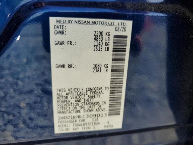 2020 Nissan Leaf S Plus VIN: 1N4BZ1BP8LC309013 Lot: 58422444