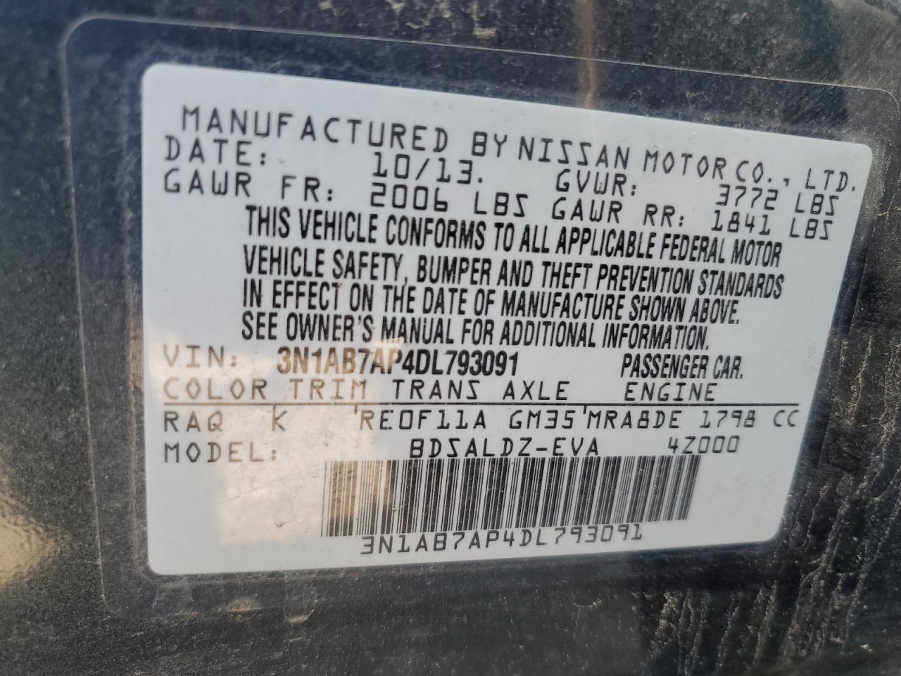 3N1AB7AP4DL793091 2013 Nissan Sentra S/Sv/Sr/Sl