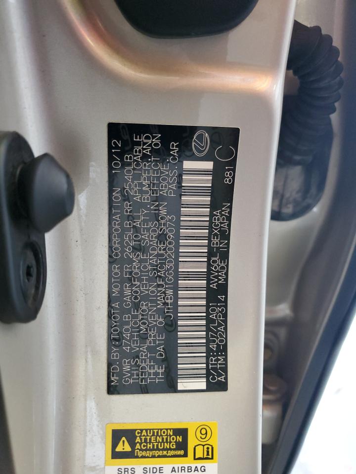 JTHBW1GG3D2009073 2013 Lexus Es 300H