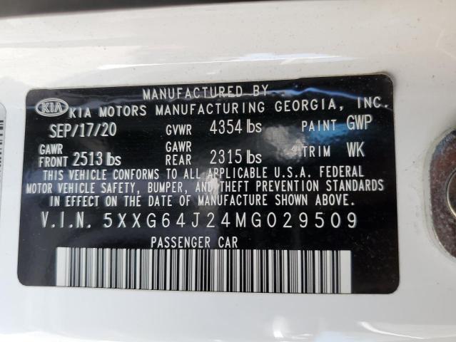 2021 Kia K5 Gt Line VIN: 5XXG64J24MG029509 Lot: 61319014