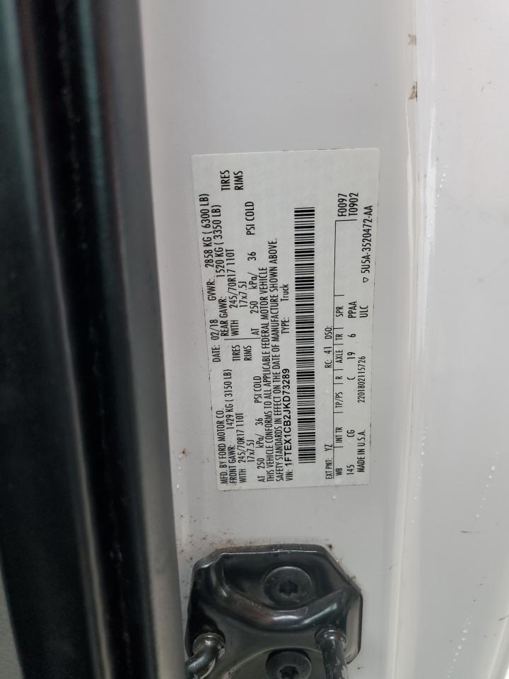 1FTEX1CB2JKD73289 2018 Ford F150 Super Cab