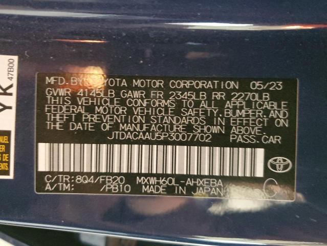 2023 TOYOTA PRIUS LE - JTDACAAU5P3007702