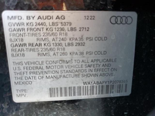 VIN WA1ABAFY1P2078345 2023 Audi Q5, Premium 40 no.13