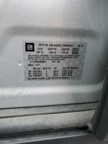 2019 Chevrolet Trax 1Lt VIN: KL7CJPSB0KB950641 Lot: 57282404