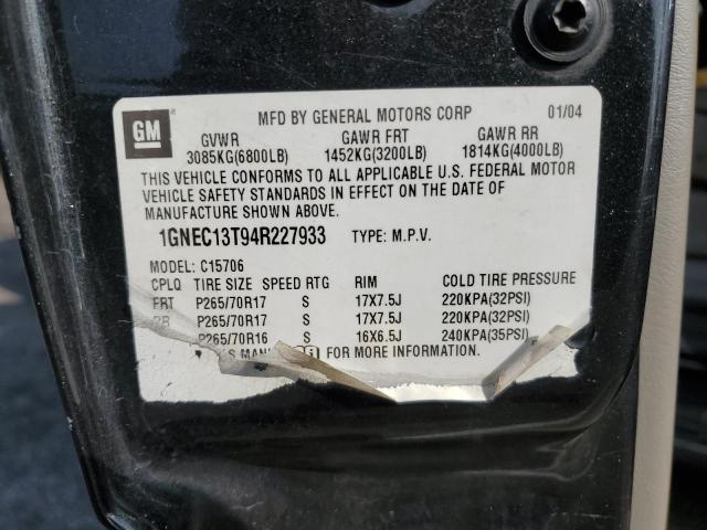 2004 Chevrolet Tahoe C1500 VIN: 1GNEC13T94R227933 Lot: 57973724