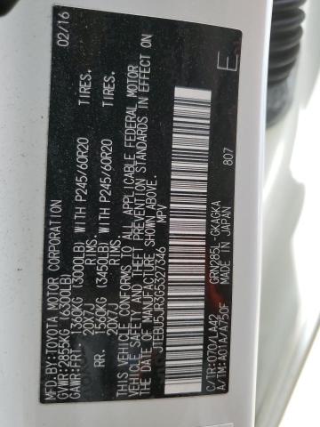 2016 Toyota 4Runner Sr5/Sr5 Premium VIN: JTEBU5JR3G5327346 Lot: 59712554