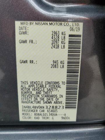 2019 NISSAN ALTIMA S - 1N4BL4BV0KN328823