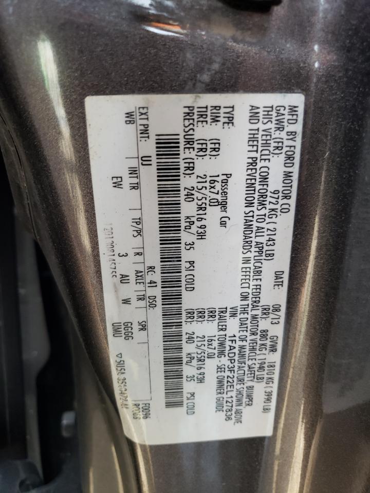 1FADP3F22EL127836 2014 Ford Focus Se