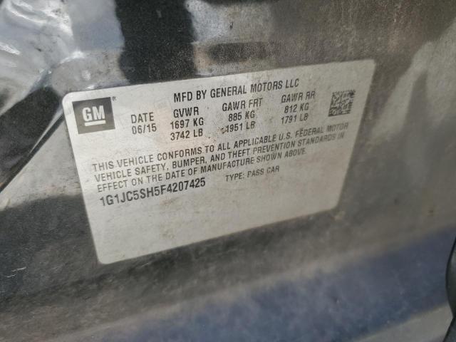 2015 CHEVROLET SONIC LT - 1G1JC5SH5F4207425