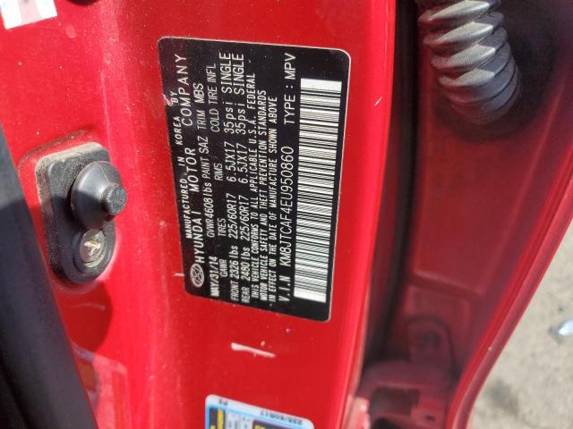 2014 Hyundai Tucson Gls VIN: KM8JTCAF4EU950860 Lot: 58683274