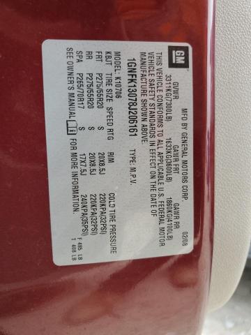 2008 Chevrolet Tahoe K1500 VIN: 1GNFK13078J206161 Lot: 57418474