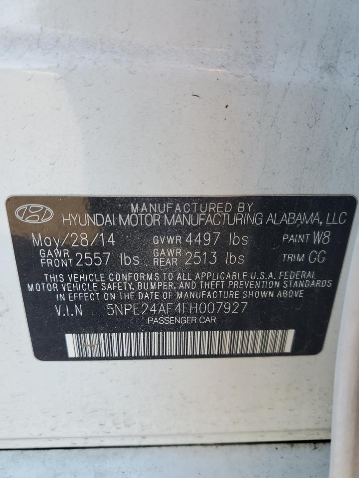 5NPE24AF4FH007927 2015 Hyundai Sonata Se