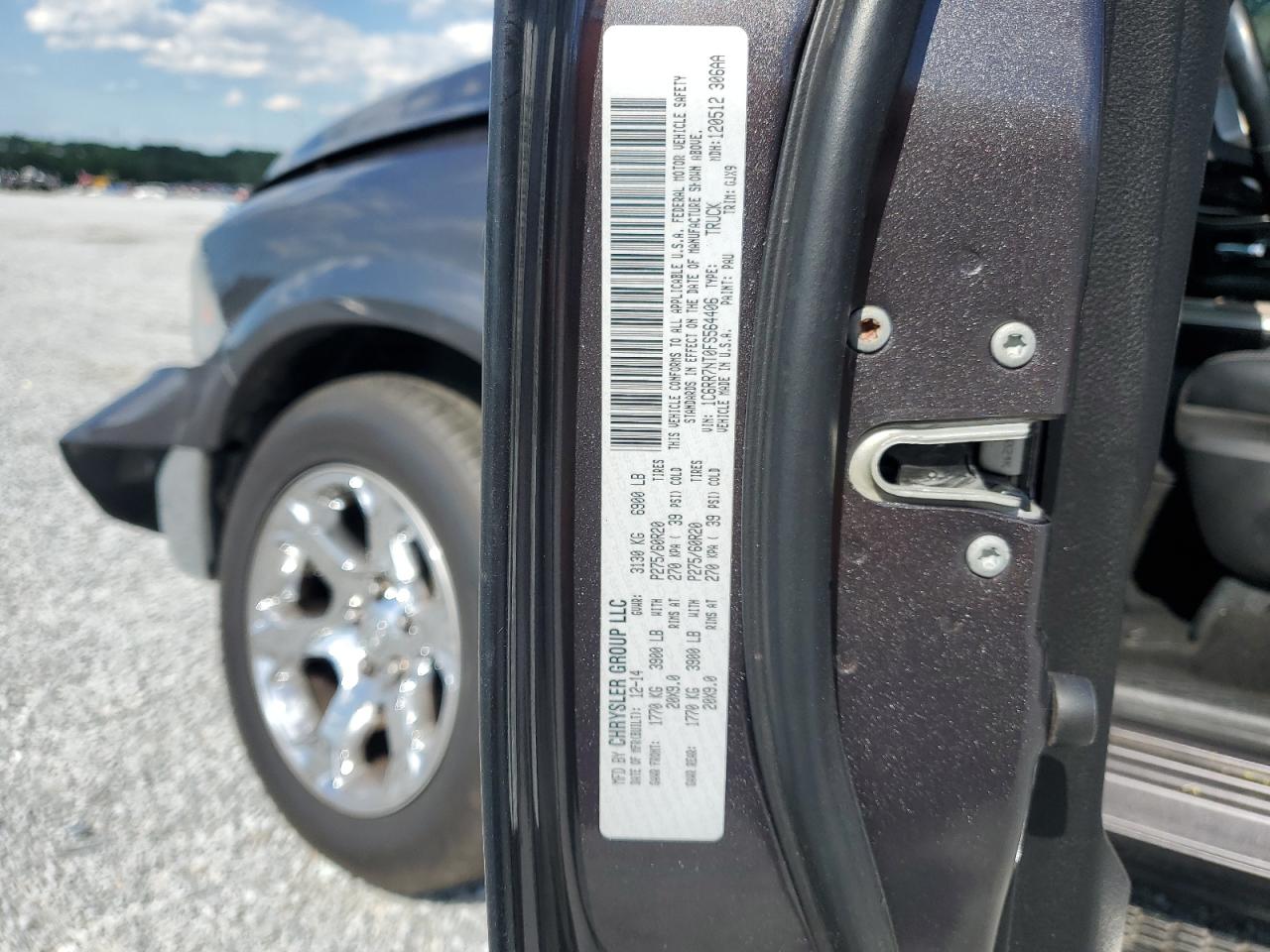 1C6RR7NT0FS564406 2015 Ram 1500 Laramie