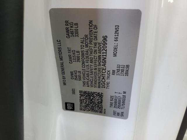 2022 Chevrolet Colorado Lt VIN: 1GCHTCEA6N1120996 Lot: 57915094