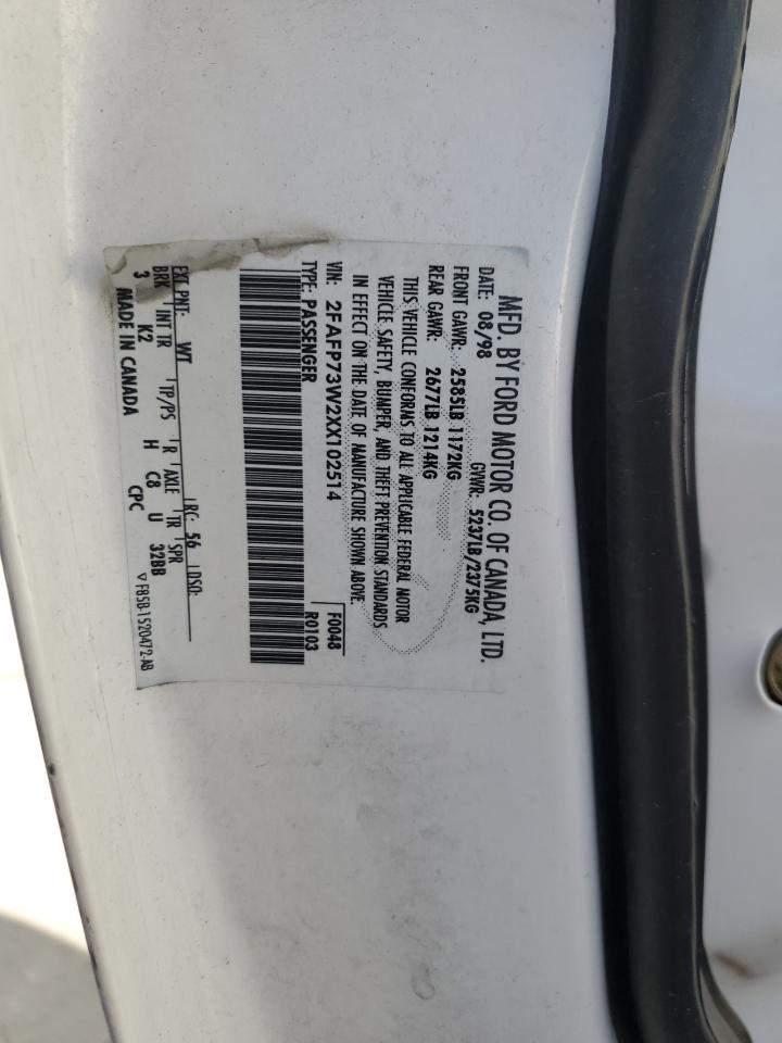 2FAFP73W2XX102514 1999 Ford Crown Victoria