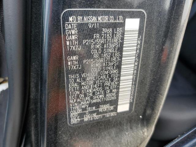 2012 Nissan Juke S VIN: JN8AF5MR8CT100265 Lot: 59935324