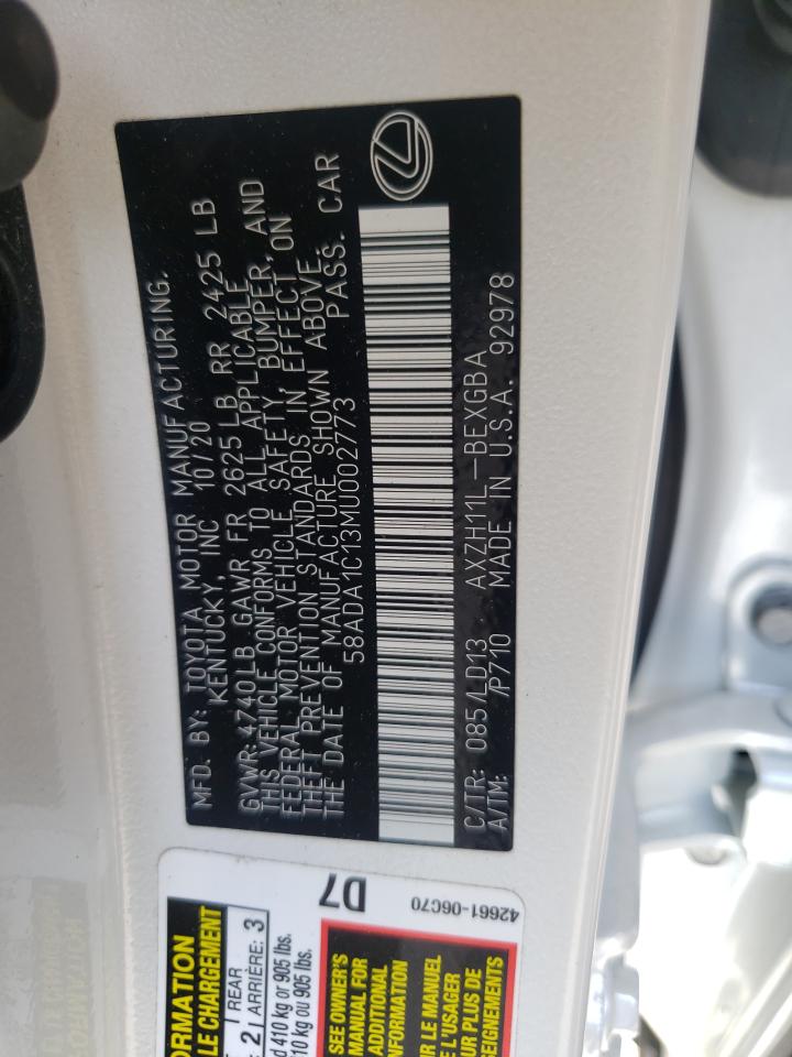 58ADA1C13MU002773 2021 Lexus Es 300H