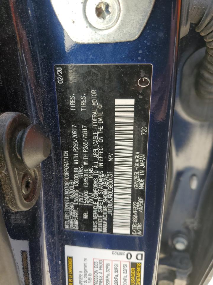 JTEBU5JR0L5800131 2020 Toyota 4Runner Sr5/Sr5 Premium