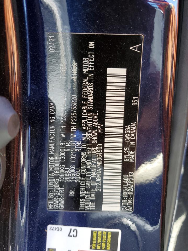 2T2JGMDA7MC064909 2021 Lexus Rx 450H